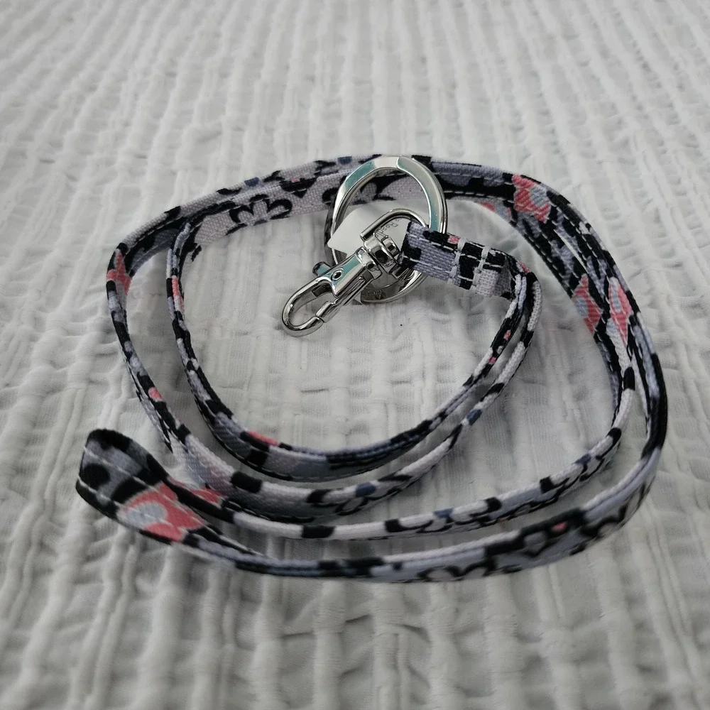Vera Bradley Lighten Up Lanyard Lisbon Medallion Floral ID Key Holder 23407-V76